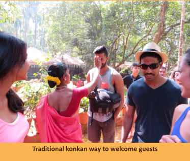 Traditional konkan way to welcome guests